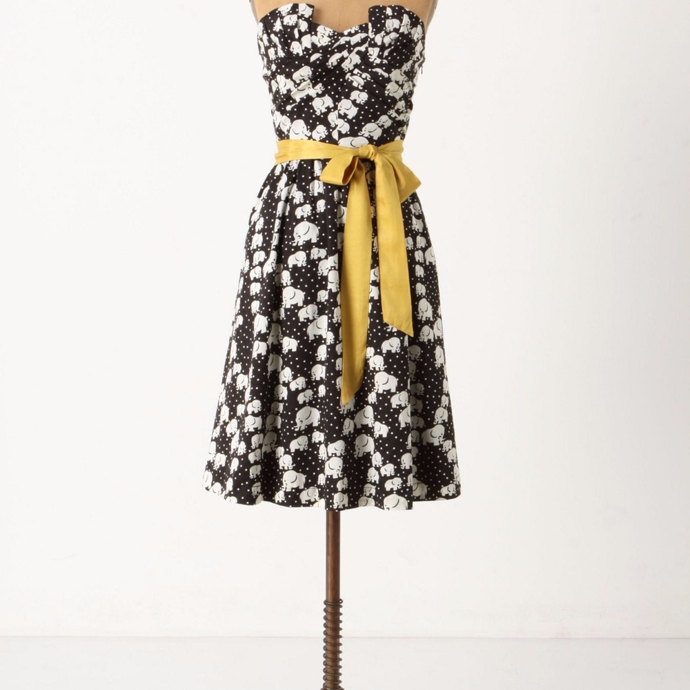 Anthropologie brand Porridge strapless dress